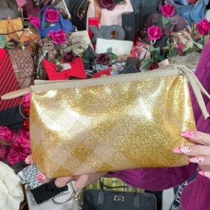 8. Burberry Fragrance Glittery Zipper Cosmetics Pouch